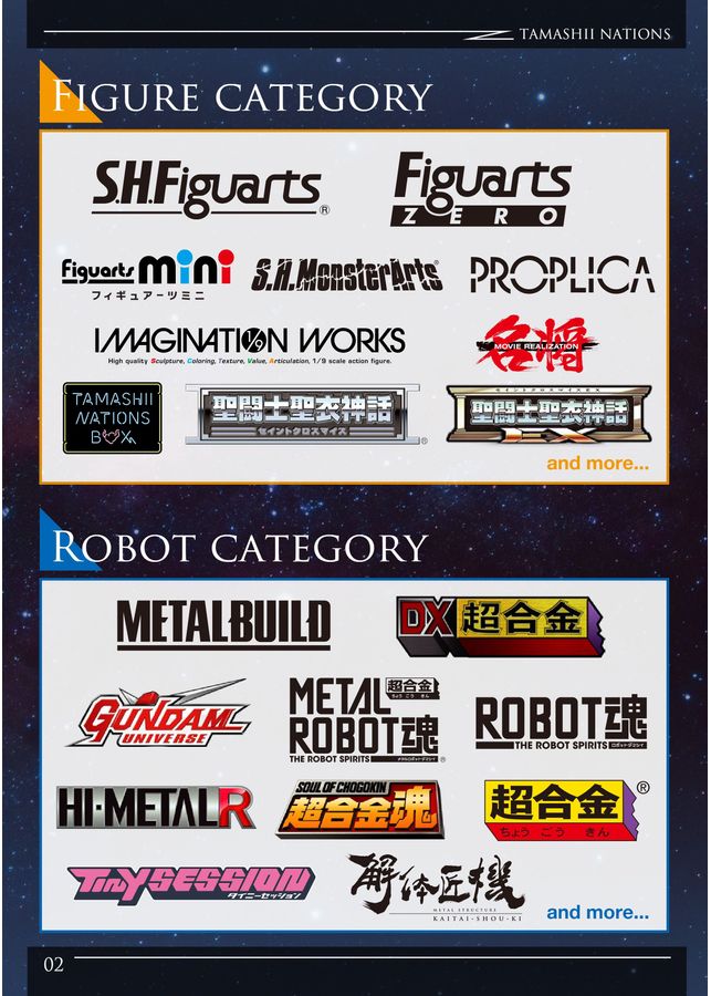 TAMASHII NATIONS BRAND CATALOG