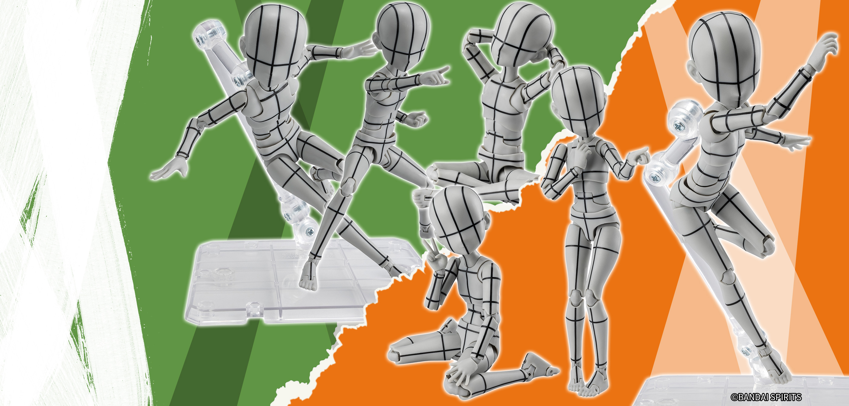 ボディくん / ボディちゃん シリーズ フィギュア S.H.Figuarts（エス・エイチ・フィギュアーツ） ボディくん・ボディちゃん -杉森建- Editionワイヤーフレーム (Gray Color Ver.)