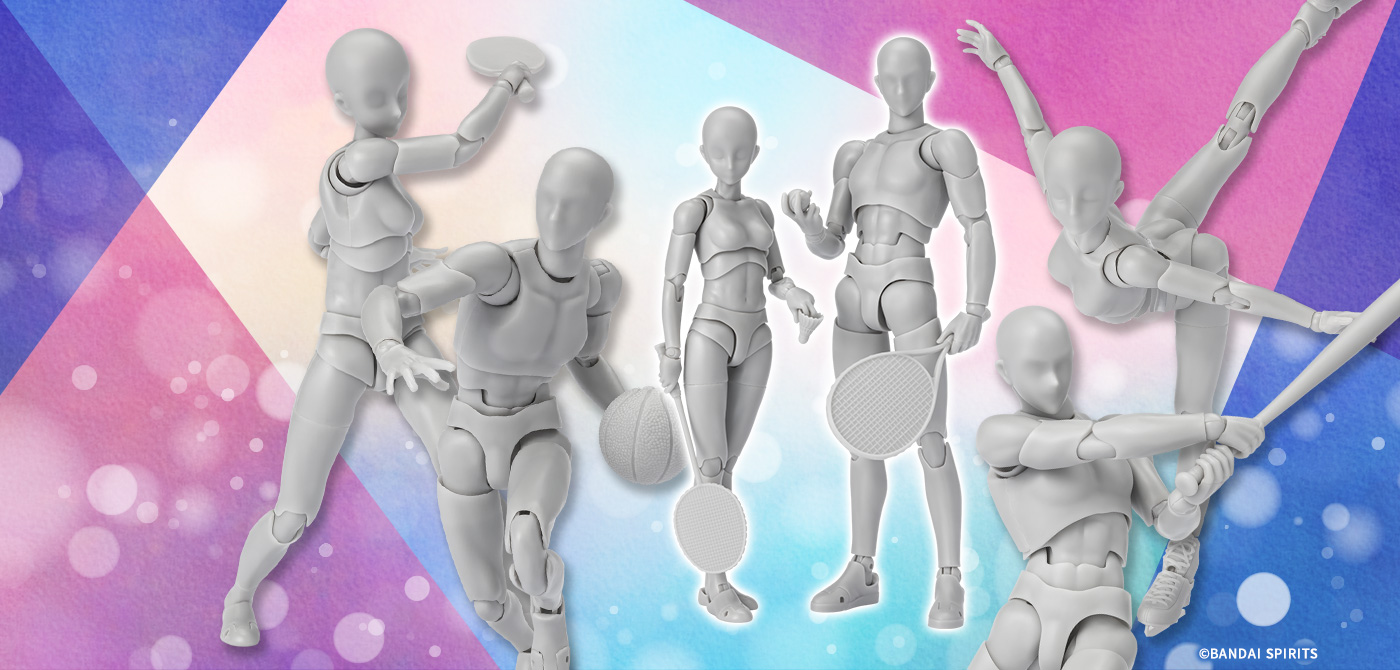 Body-kun/Body-chan 系列圖S.H.Figuarts身體坤 -運動版 DX SET （灰色版） 身體醬 -體育版 DX SET （灰色版）