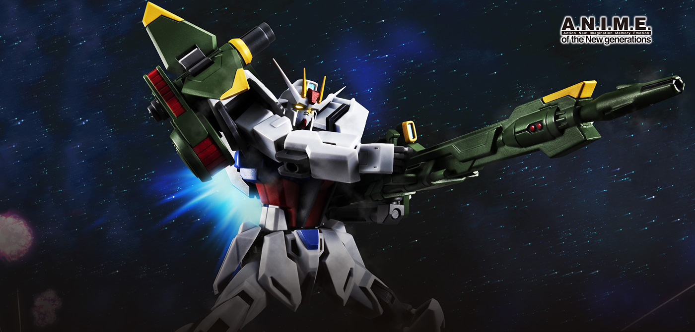 機動戦士ガンダムSEED (アクション)フィギュア  ROBOT魂(ロボットタマシイ) ＜SIDE MS＞ AQM/E-X03 ランチャーストライカー & エフェクトパーツセット ver. A.N.I.M.E.