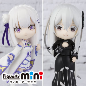 "EMILIA" and "ECHIDNA" are now available from the special site [Figuarts mini] "Re:Zero − Starting Life in Another World"! PUSH notification service has also started!