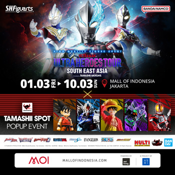 决定在印度尼西亚雅加达举办ULTRA HEROES TOUR SOUTH EAST ASIA Feat TAMASHII SPOT POP UP!2024年3月1日 (星期五)至3月10日 (星期日)。
