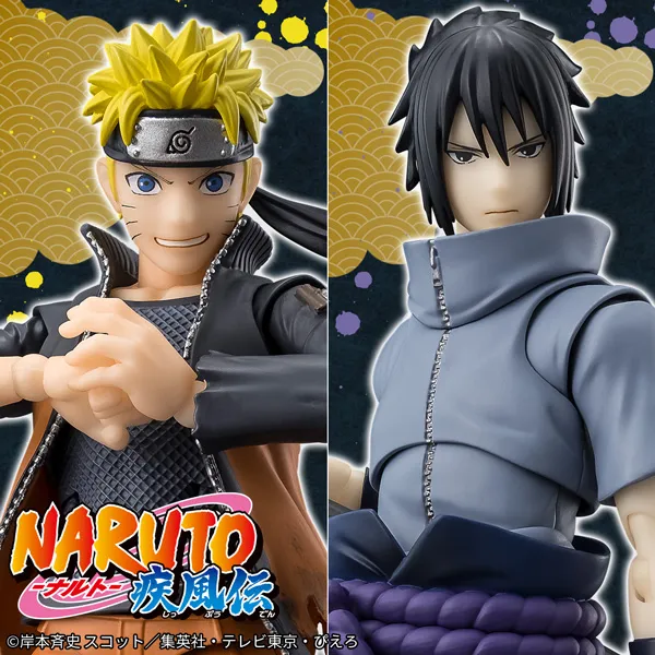 [火影忍者 疾风传] "Naruto Uzumaki -The Power To Unite- "和 "Sasuke Uchiha -Solitary Shinobi- "现可在S.H.Figuarts上查阅！