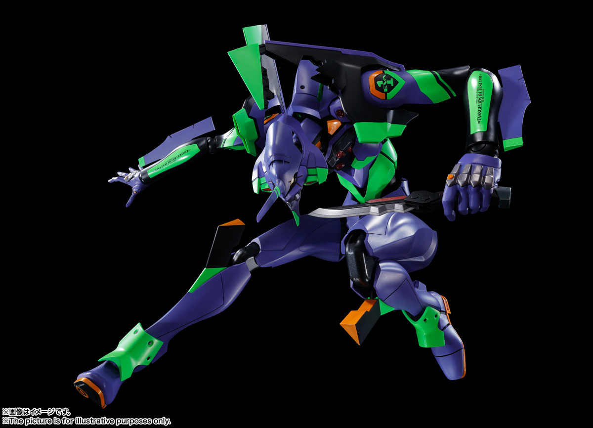 DYNACTION Figure Evangelion General-purpose Humanoid Battle Weapon Android EVANGELION 01 TEST TYPE 1 + Cassius Spear (Renewal Color Edition)