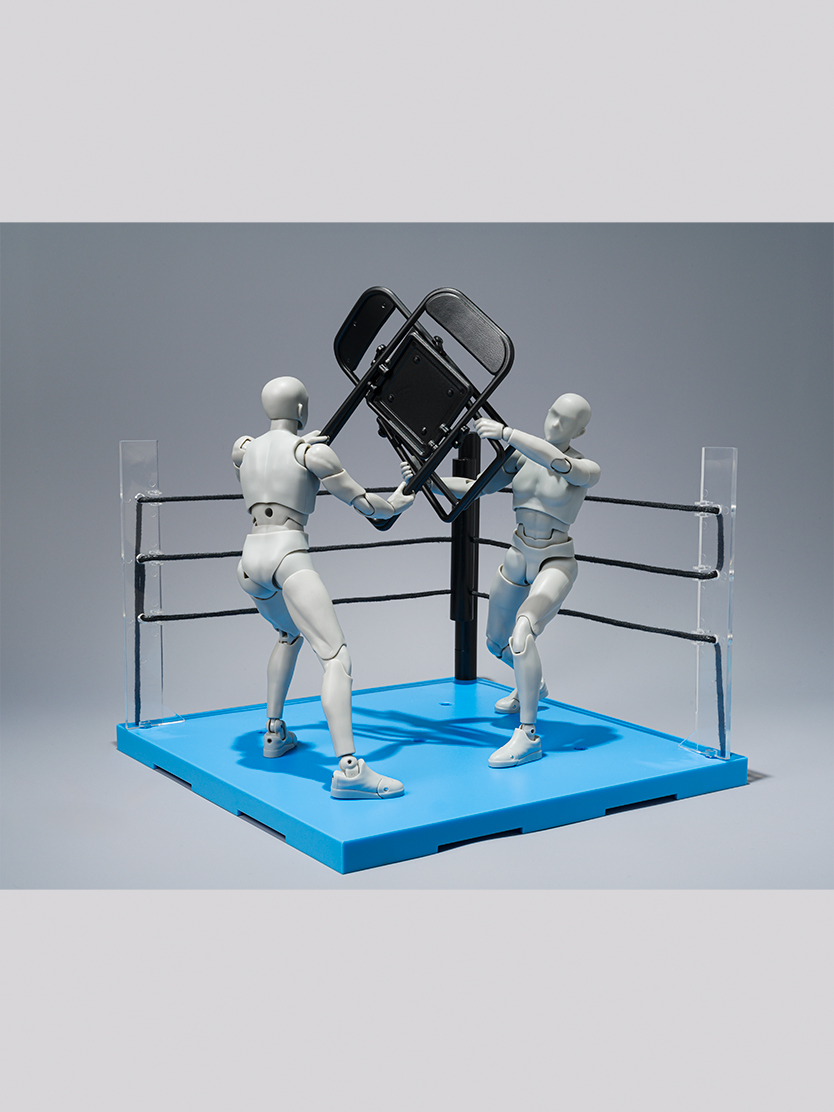 PVC TAMASHII STAGE ACT Ring Corner (Neutral Corner) & Pipe Chair Set for S.H.Figuarts