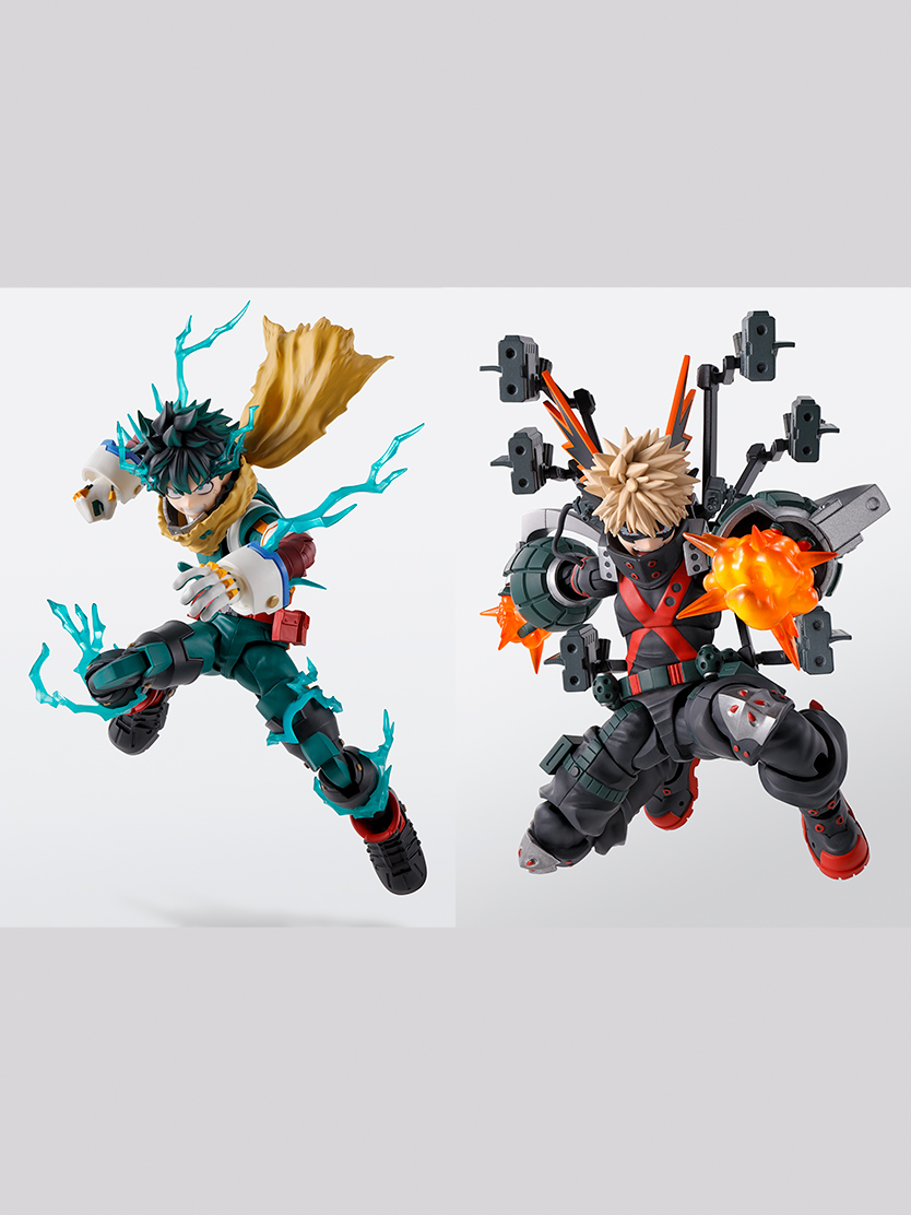 S.H.Figuarts Figuras de My Hero Academia Deku Midoriya y Katsumi Bakugo PLUS ULTRA Juego de piezas opcionales