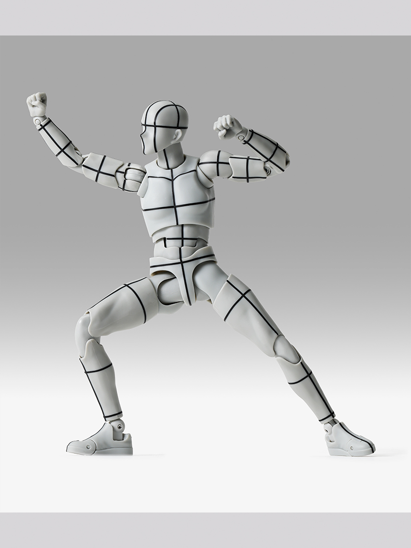 Body-kun/Body-chan 系列S.H.Figuarts Figure Body-kun -Sports- Edition -Wireframe- (Gray Colour Ver.)