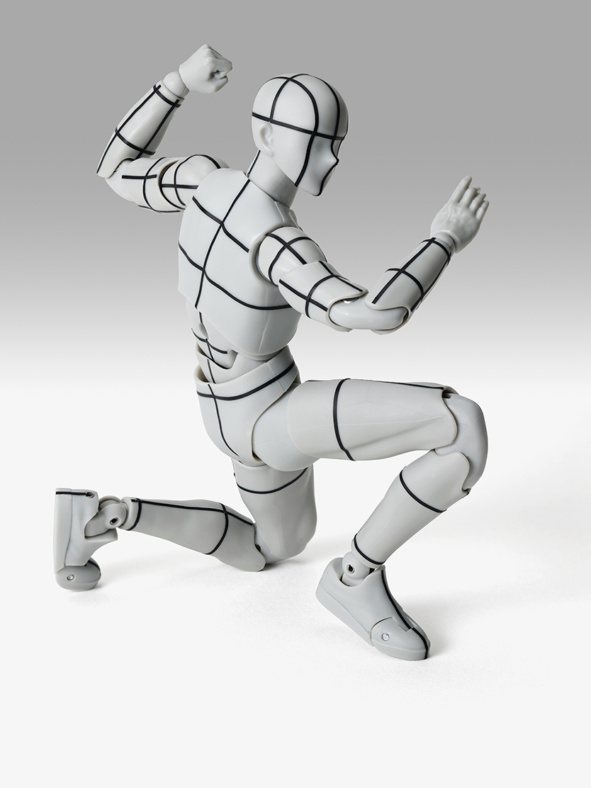 男性素体/女性素体系列S.H.Figuarts Figure Body-kun -Sports- Edition -Wireframe- (Gray Colour Ver.)