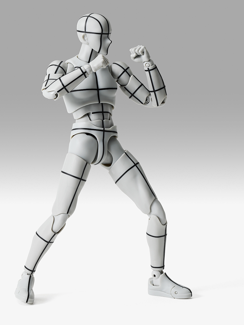 男性素体/女性素体系列S.H.Figuarts Figure Body-kun -Sports- Edition -Wireframe- (Gray Colour Ver.)