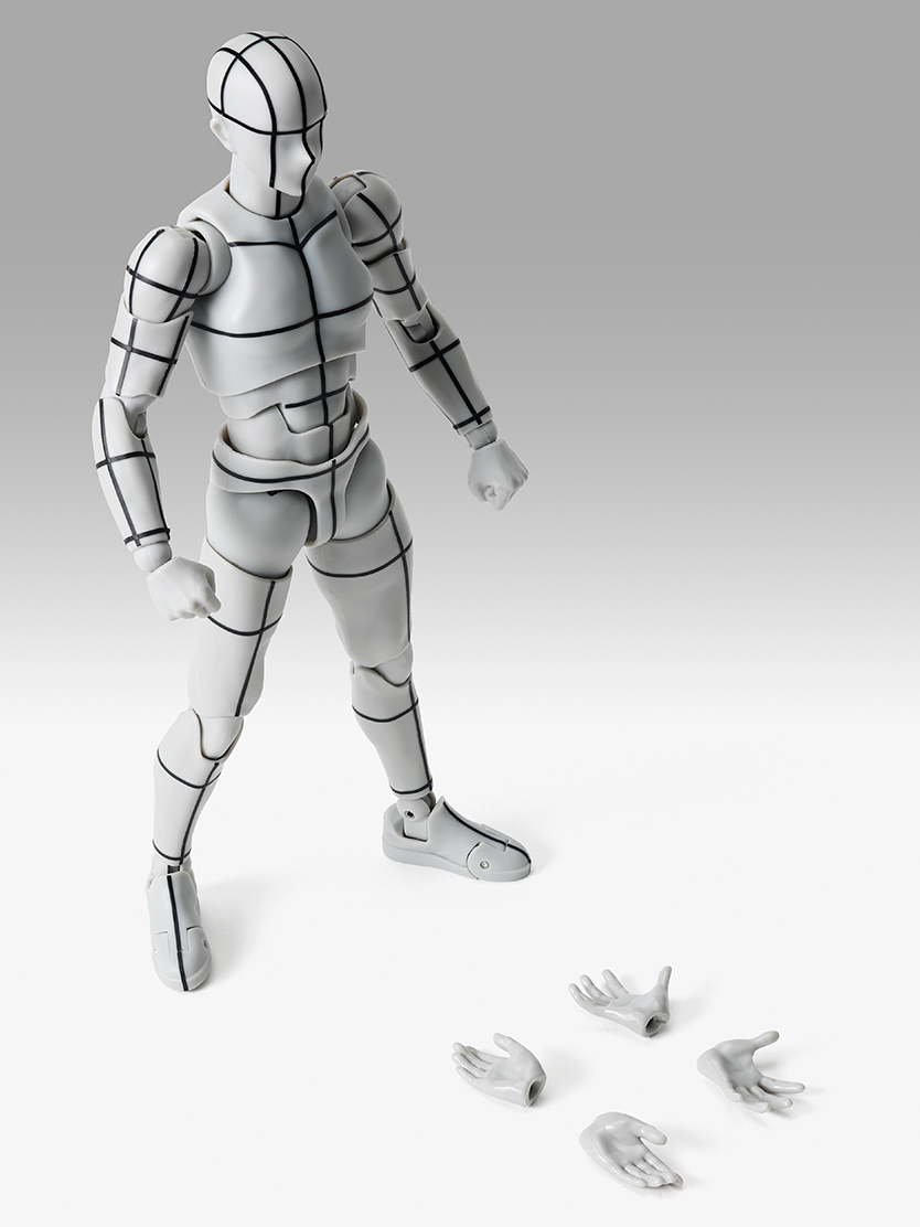 Body Kun / Body Chan Series S.H.Figuarts Figura Body-kun -Sports- Edition -Wireframe- (Ver. Color Gris)