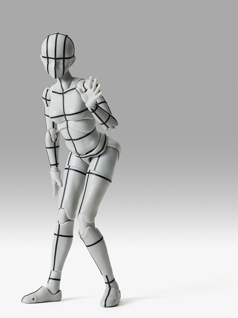 Body Kun / Body Chan Series PVC Figure S.H.Figuarts Body-chan -Sports- Edition -Wire Frame- (Gray Color Ver.)