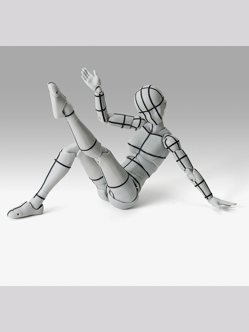 Body Kun / Body Chan Series PVC Figure S.H.Figuarts Body-chan -Sports- Edition -Wire Frame- (Gray Color Ver.)