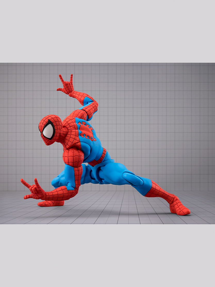 S.H.Figuarts Spider-Man Stealth Suit (Far From Home) - Action Figure Ufficiale Con Accessori, Teste E Occhi Sostituibili