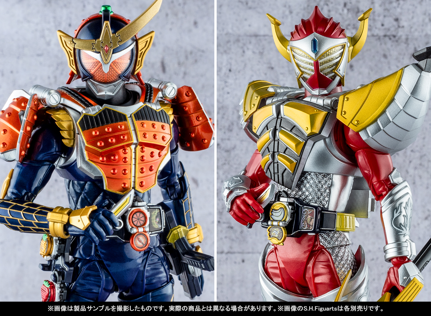 Let&#39;s go to battle with SHINKOCCHOU SEIHOU! Introducing product samples of &quot;Kamen Rider Gaim&quot; and &quot;Kamen Rider Baron&quot; that will be available in stores from August 10th, and the &quot;Arms Change Set&quot; Tamashii web shop