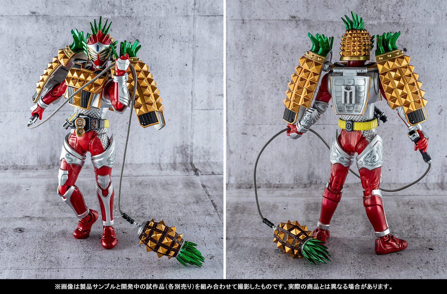 Let&#39;s go to battle with SHINKOCCHOU SEIHOU! Introducing product samples of &quot;Kamen Rider Gaim&quot; and &quot;Kamen Rider Baron&quot; that will be available in stores from August 10th, and the &quot;Arms Change Set&quot; Tamashii web shop