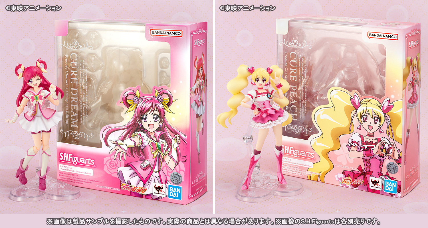 S.H.Figuarts发售发售Precure 系列中的 -Precure 角色设计师版 - 现已上市。10 月 26 日 &quot;治愈梦&quot; 11 月 &quot;治愈桃&quot; 产品样本评论。