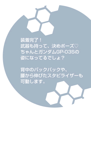 装着完了！　武器も持って、決めポーズ。