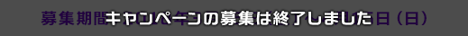 募集期間：2018年3月16日（金）～4月15日（日）