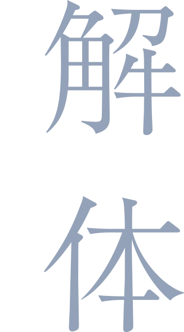 DISASSEMBLY 解体