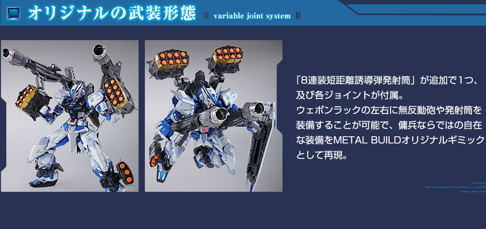 Metal Build MBF-P03 Gundam Astray Blue Frame Full-Weapons