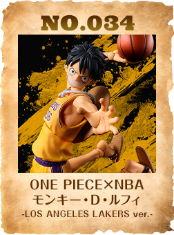 ONE PIECE×NBA モンキー・D・ルフィ -LOS ANGELES LAKERS ver.-
