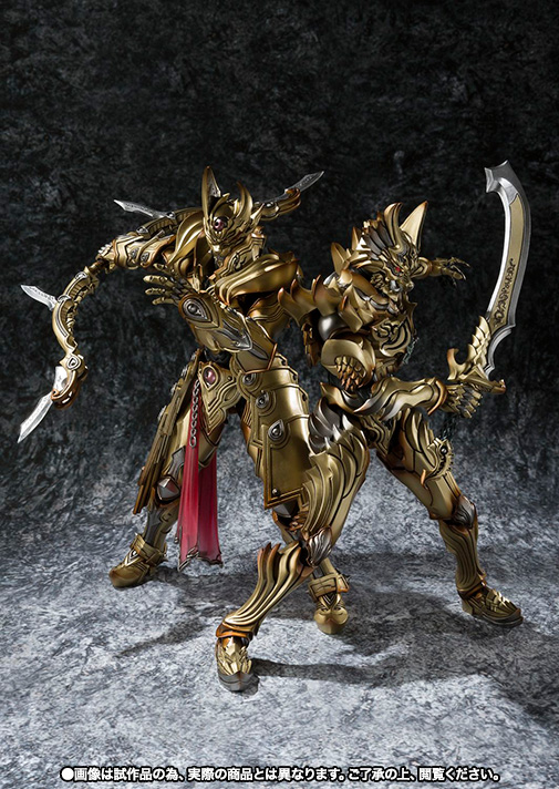 魔戒可動&nbsp;炎刃騎士ゼン＆天弓騎士ガイ 金色（こんじき）Ver.セット