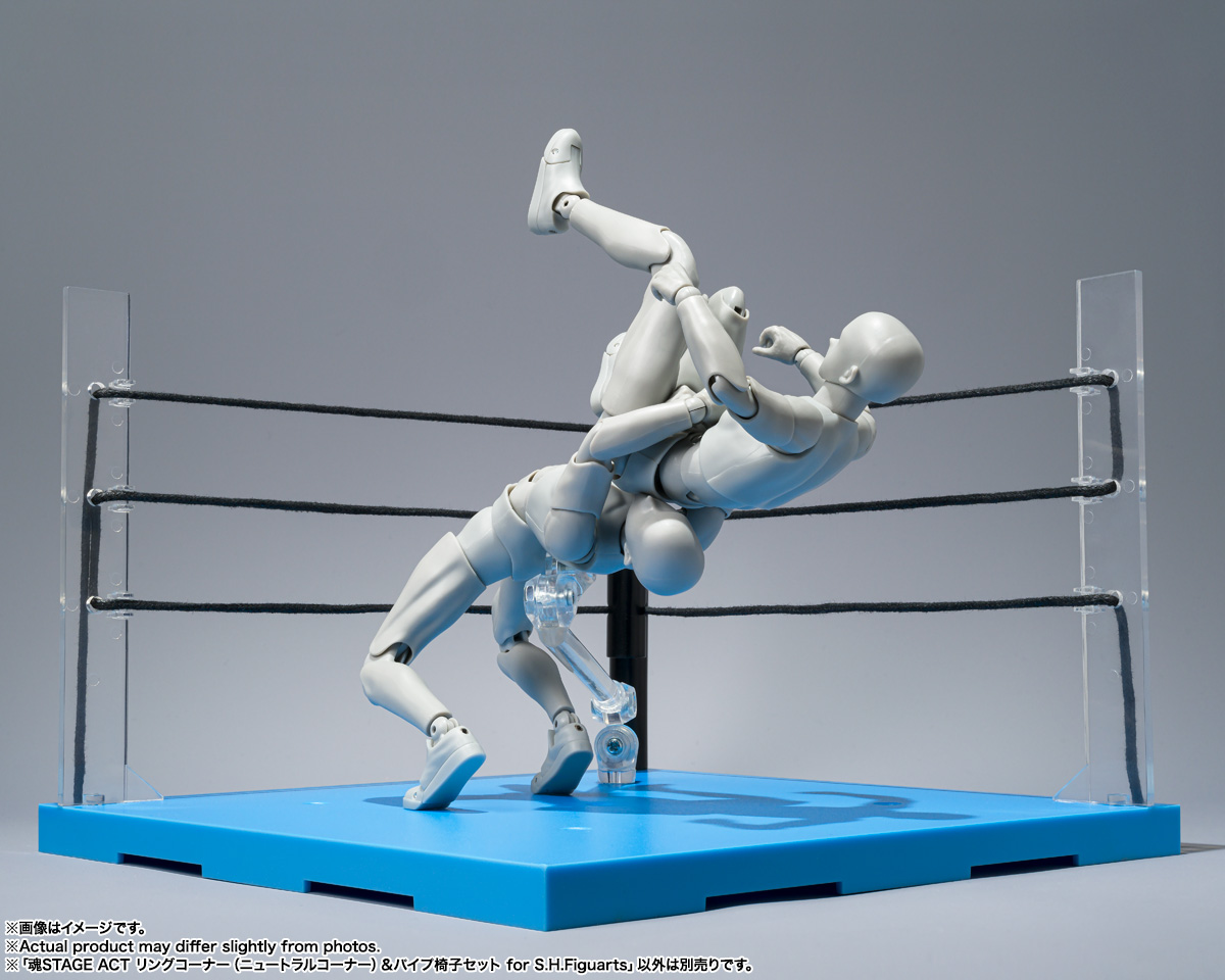 魂STAGE ACT リングコーナー(ニュートラルコーナー)&パイプ椅子セット for S.H.Figuarts