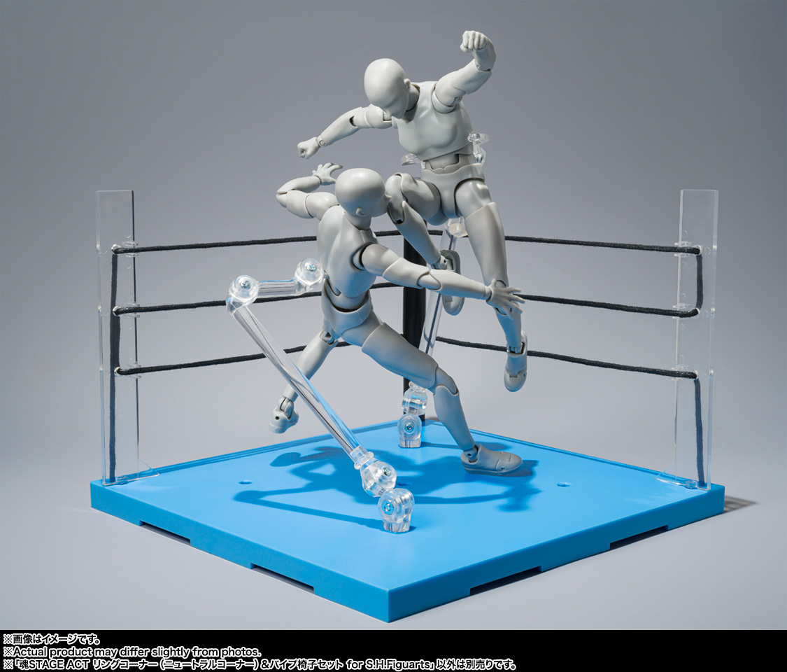 魂STAGE ACT リングコーナー(ニュートラルコーナー)&パイプ椅子セット for S.H.Figuarts