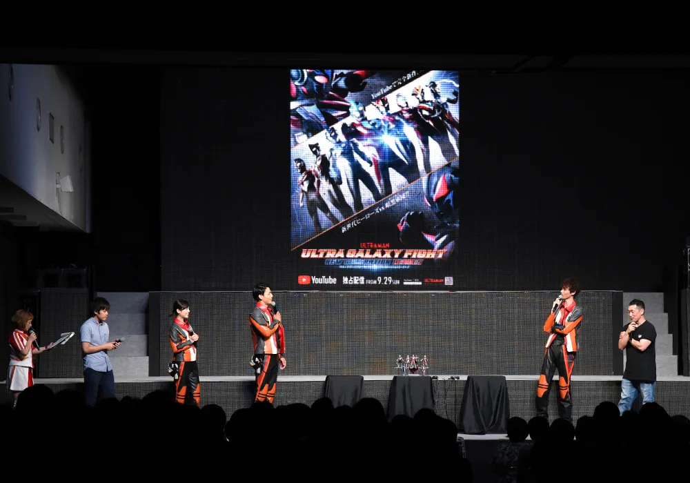完全新作『ウルトラギャラクシーファイト ニュージェネレーションヒーローズ』の全世界同時配信決定を当ステージにて発表！
©円谷プロ