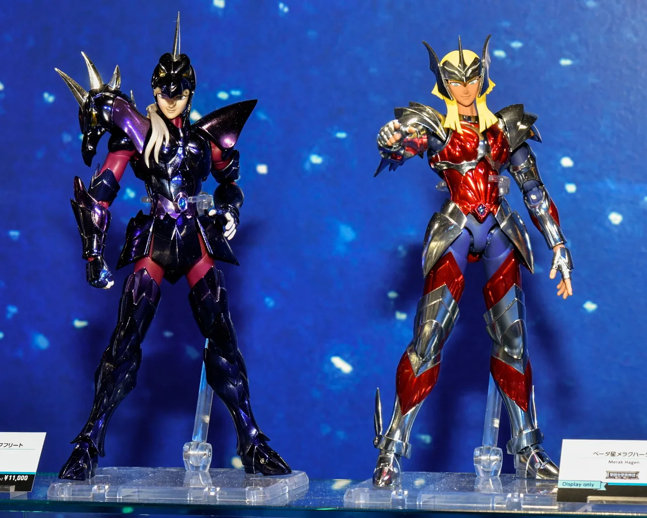 聖闘士聖衣神話EX アルファ星ドウベジークフリート／2019年12月店頭発売予定
聖闘士聖衣神話EX ベータ星メラクハーゲン／参考展示
©車田正美／集英社・東映アニメーション