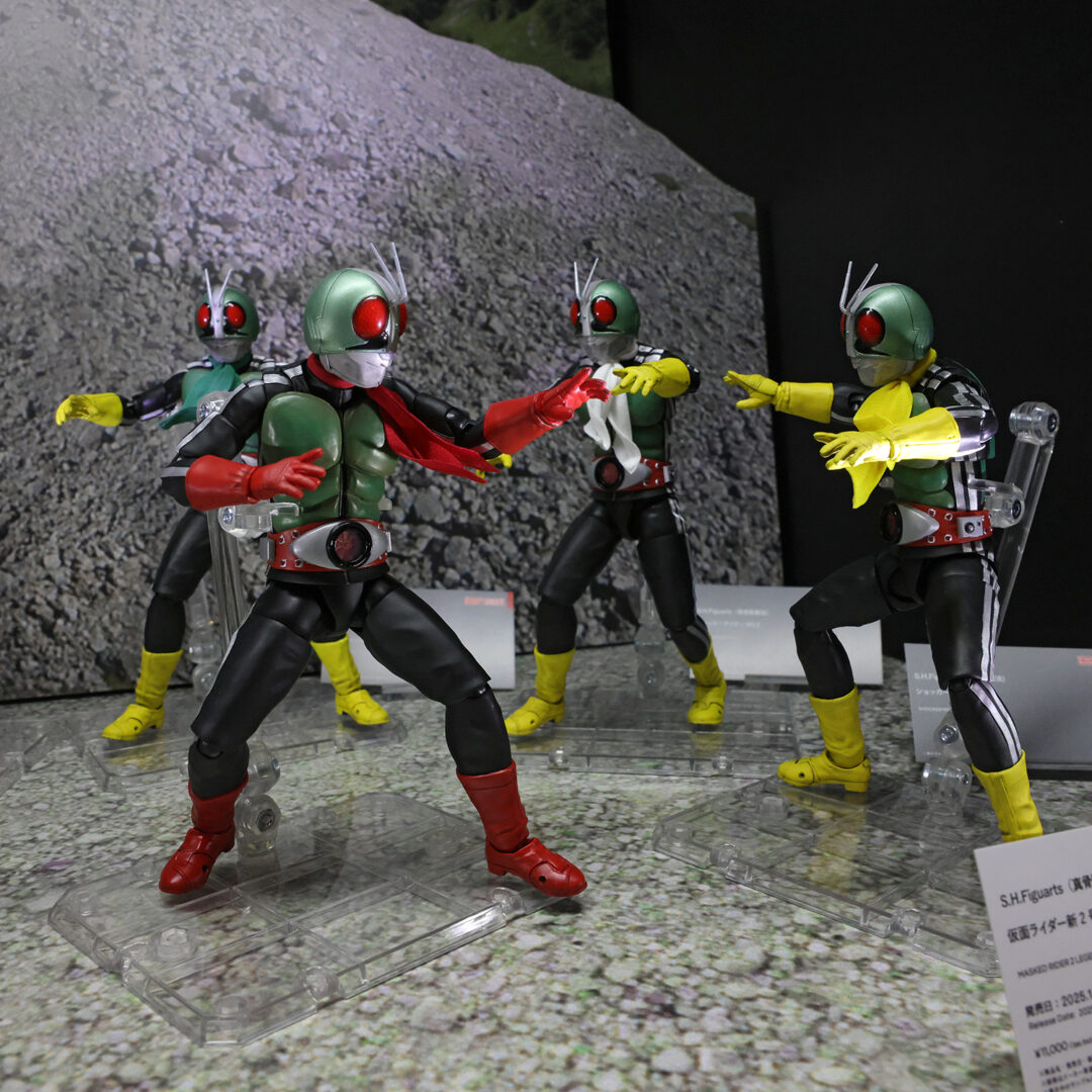 S.H.Figuarts（真骨彫製法） 仮面ライダー新2号 栄光の昭和ライダーエディション　2025年12月店頭発売予定
S.H.Figuarts（真骨彫製法） ショッカーライダーNO.1～NO.6　参考出品