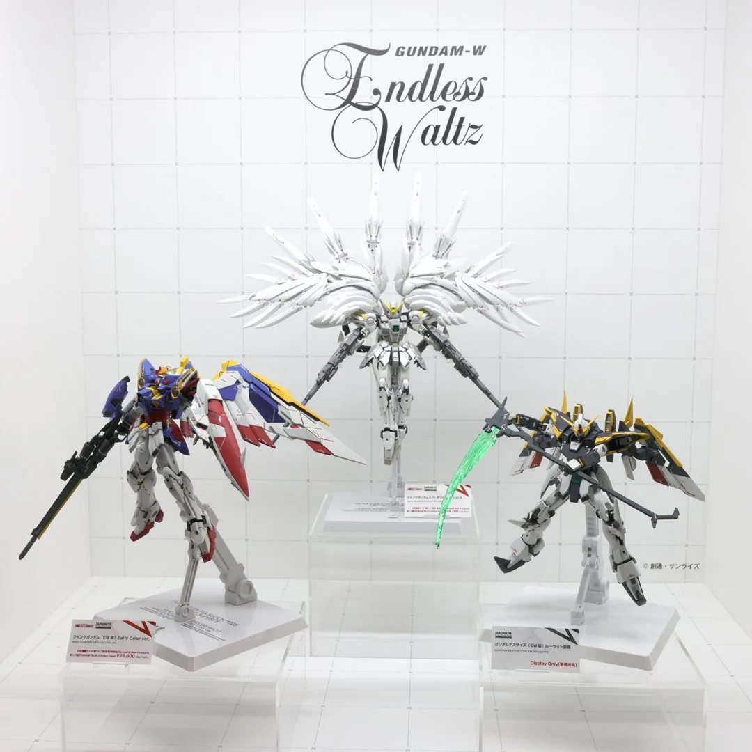 GUNDAM FIX FIGURATION METAL COMPOSITE ウイングガンダム（EW版）Early Color ver.　魂ウェブ商店/受注終了
GUNDAM FIX FIGURATION METAL COMPOSITE ウイングガンダム スノーホワイトプレリュード　魂ウェブ商店/受注終了
GUNDAM FIX FIGURATION METAL COMPOSITE ガンダムデスサイズ（EW版）ルーセット装備　参考出品