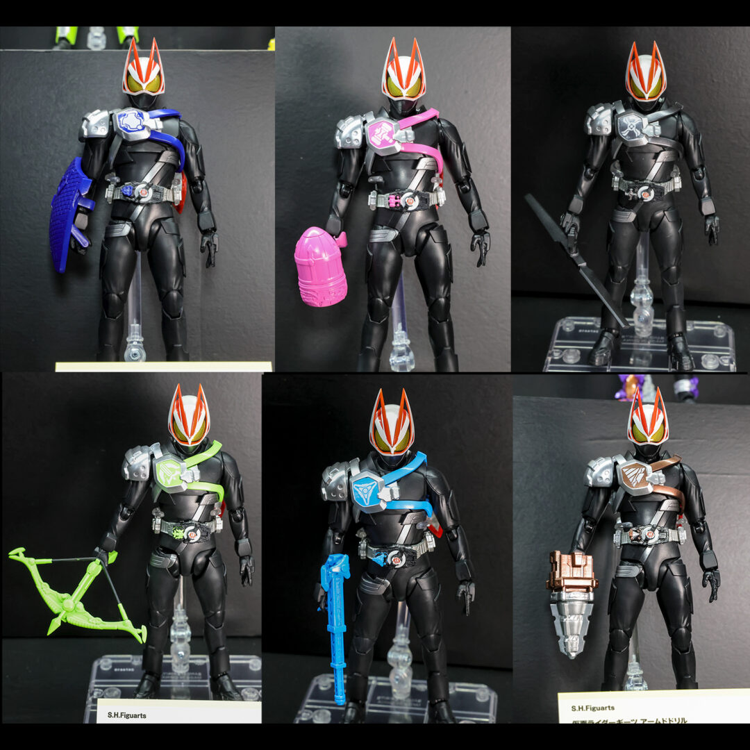 S.H.Figuarts 仮面ライダーギーツ エントリーレイズフォーム　発売中
S.H.Figuarts『仮面ライダーギーツ』アームドウェポン　全て参考出品
アームドシールド/アームドハンマー/アームドプロペラ/アームドアロー/アームドドリル/アームドウォーター