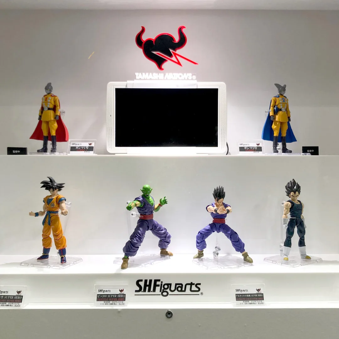 「S.H.Figuarts 孫悟空 SUPER HERO」一般店頭販売 2022年5月発売予定
「S.H.Figuarts ピッコロ SUPER HERO」一般店頭販売 2022年4月発売予定
「S.H.Figuarts ベジータ SUPER HERO」一般店頭販売 2022年6月発売予定
「S.H.Figuarts アルティメット悟飯 SUPER HERO」一般店頭販売 2022年7月発売予定
「S.H.Figuarts ガンマ1号」参考出品
「S.H.Figuarts ガンマ2号」参考出品