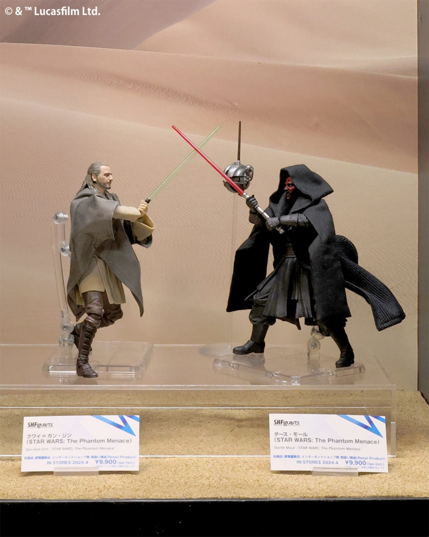 S.H.Figuarts クワイ＝ガン・ジン（STAR WARS: The Phantom Menace）　2024年4月店頭発売予定
S.H.Figuarts ダース・モール（STAR WARS: The Phantom Menace）　2024年4月店頭発売予定