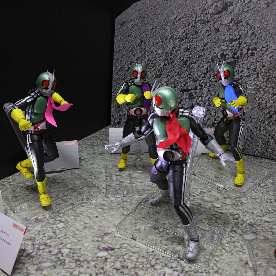 S.H.Figuarts（真骨彫製法） 仮面ライダー新1号 栄光の昭和ライダーエディション（初回限定台座付属）　2025年11月14日店頭発売
S.H.Figuarts（真骨彫製法） ショッカーライダーNO.1～NO.6　参考出品