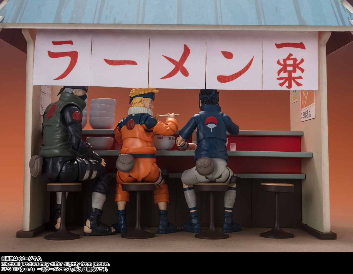 NARUTO 一楽ラーメン 4点セット S.H.Figuarts NARUTOシリーズ」ナルトたち行きつけのラーメン店・一楽