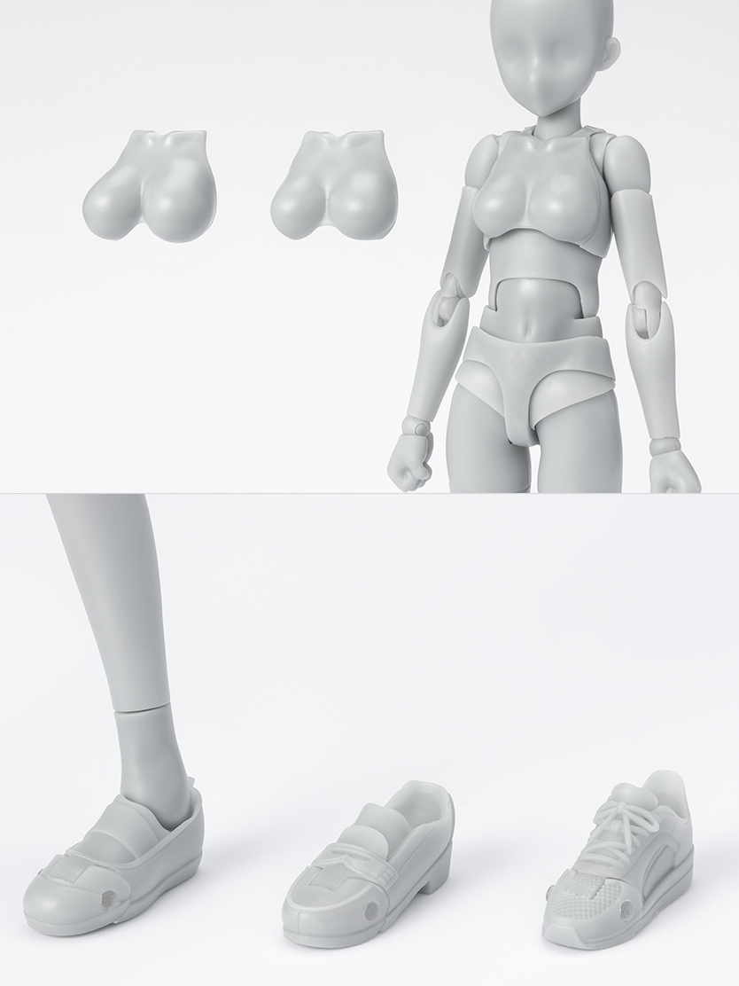 Body-kun and Body-chan Figure S.H.Figuarts BODY-CHAN -School Life- Edition DX SET (Gray Color Ver.)